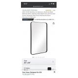 Andy Star Black Metal Frame Mirror 24" x 36"