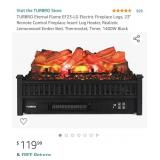 Turbro Electric Log Set with Eternal Flame