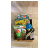 Box Lot of Slime, Bubbles, Play-Doh, etc.