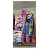 Flat of rubber bracelets & bubbles