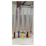 Lot of 4 foam swords
