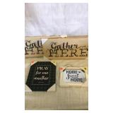 4 piece lot.  Wall decor.  Cottage.  Farmhouse.