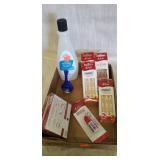 Flat of press on nails, polish, polish remover, &