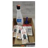 Flat of press on nails, polish, & polish remover