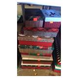 8 decorative boxes.  Christmas.