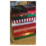 8 decorative boxes.  Christmas.