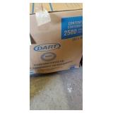 Box of Dart 2500 piece  clear non vented lids