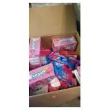 Box lot of Valentines candy