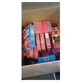 Box lot of Valentines candy