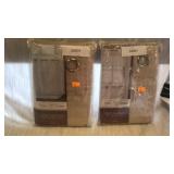 One tier curtain pair & one valance.