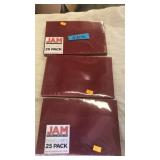 3 pks maroon envelopes. 25/ package.