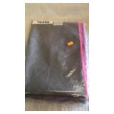 Gray w/ pink trim blanket.