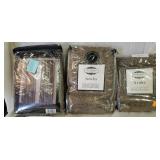 2 pkgs Aruba drapes (1 panel per pkg) and 1