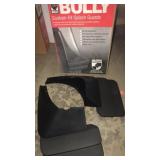 2 sets.  Bully.  Custom fit splash guards.