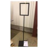48" high metal sign frame in display stand.