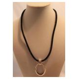 CHAPS SILVERTONE CIRCLE NECKLACE