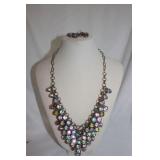 BEAUTIFUL PASTEL SPARKLY NECKLACE/EARRING SET BEAUTIFUL PASTEL SPARKLY NECKLACE/EARRING SET