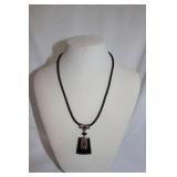 SILVER AND BLACK NECKLACE SILVER AND BLACK NECKLACE
