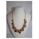 HEAVILY BEADED MULTICOLOR NECKLACE HEAVILY BEADED MULTICOLOR NECKLACE