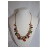 HEAVILY BEADED MULTICOLOR NECKLACE