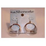 BELK SILVERWORKS PURE 100 PIERCED DANGLE EARRINGS