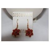 DISCOVERY CALIFORNIA DANGLE POINSETTIA EARRINGS DISCOVERY CALIFORNIA DANGLE POINSETTIA EARRINGS