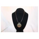 BRASSTONE MEDALLION NECKLACE BRASSTONE MEDALLION NECKLACE