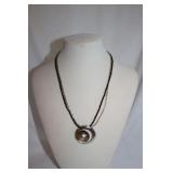 SILVER AND BLACK NECKLACE SILVER AND BLACK NECKLACE