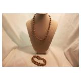 NAPIER GOLDTONE MATCHING NECKLACE/BRACELET NAPIER GOLDTONE MATCHING NECKLACE/BRACELET