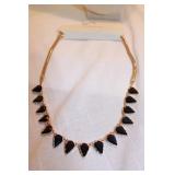 VAN HEUSEN BLACK/GOLD NECKLACE