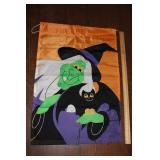 2'X3' WITCH WITH BAT FLAG 2'X3' WITCH WITH BAT FLAG