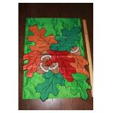2'X3' LEAVES AND ACORNS FLAG 2'X3' LEAVES AND ACORNS FLAG