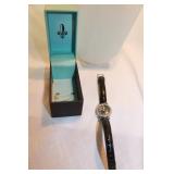 NICE BOXED BLACK BAND WATCH