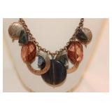 JONES NEW YORK GRAY/PINK/SILVER NECKLACE JONES NEW YORK GRAY/PINK/SILVER NECKLACE