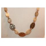 JONES NEW YORK COPPER/SILVER/OPAL TONE NECKLACE JONES NEW YORK COPPER/SILVER/OPAL TONE NECKLACE
