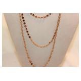 AVEC 3 STRAND GOLDTONE NECKLACE AVEC 3 STRAND GOLDTONE NECKLACE