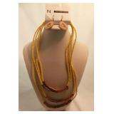 NEW DIRECTIONS YELLOW NECKLACE/EARRINGS NEW DIRECTIONS YELLOW NECKLACE/EARRINGS
