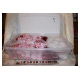 LOT OF NEW CANDY CANE, RED, & WHITE GARLAND LOT OF NEW CANDY CANE, RED, & WHITE GARLAND