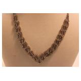 V-SHAPED RHINESTONE NECKLACE AND EARRINGS