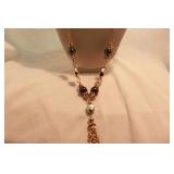 KIM ROGERS GOLD TONE PEARLS AND BEADS NECKLACE