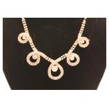 SPIRAL RHINESTONE NECKLACE