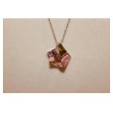 BLUE LUSTER CZ NECKLACE BLUE LUSTER CZ NECKLACE