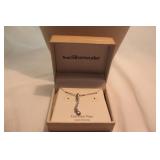 BELK SILVERWORKS CUBIC ZIRCONIA DROP NECKLACE BELK SILVERWORKS CUBIC ZIRCONIA DROP NECKLACE