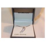 NEW DIRECTIONS CUBIC ZIRCONIA BOXED NECKLACE