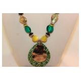 RUBY RED YELLOW/GREEN NECKLACE/BRACELET/EARRINGS