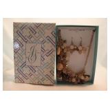 JACLYN SMITH BOXED NECKLACE/EARRING SET