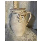 12" WHITE NAPASTYLE CERAMICA POTTERY PITCHER