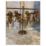 LOT OF 4 GOLD ANGEL ORNAMENTS