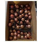 LARGE LOT OF PINK CHRISTMAS TREE BALL ORNAMENTS