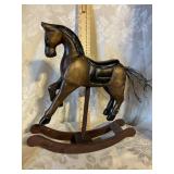 WOOD TABLETOP ROCKING HORSE